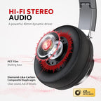 AC01 Headphones Wired Over Ear, Corded Stereo Headsets with Microphone Volume Control for Adults Teens Kids 3.5mm for Cellphones, Tablets, Laptop, Chromebook (Black Grey)