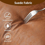 Faux Leather Executive Office Chair - Big and Tall Ergonomic Home Office Chair,Reclining Computer Desk Chairs with Lumbar Support,Adjustable Swivel Rolling PC Chairs with Wheels,Suede,Brown