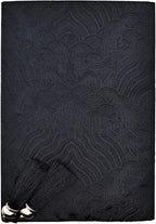 BLBMH 5.5x8.5 inch Book Covers with Bookmarks Adjustable Fabric Paperbacks Book Covers for Privacy Hardcover Softcover Novels Notebook Book Lovers Gifts - Chinese Black 8.5in