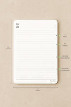 To Do List Notepad – (2 Pack, 50 Sheet Each) A5 Size (8.3"x5.8") Premium Thick Paper With Cardboard Back Support, Undated Daily Planner Notepad, Daily To Do List Notebook, Ruled Pages, Deadline Column.