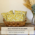 Poly Mailers 14.5x19 Inch 50 Pack Extra-Large Shipping Bags Strong Thick Mailing Envelopes Self Sealing Adhesive Waterproof & Tear Proof | Small Business Packaging for Clothing - Floral Mustard Yellow