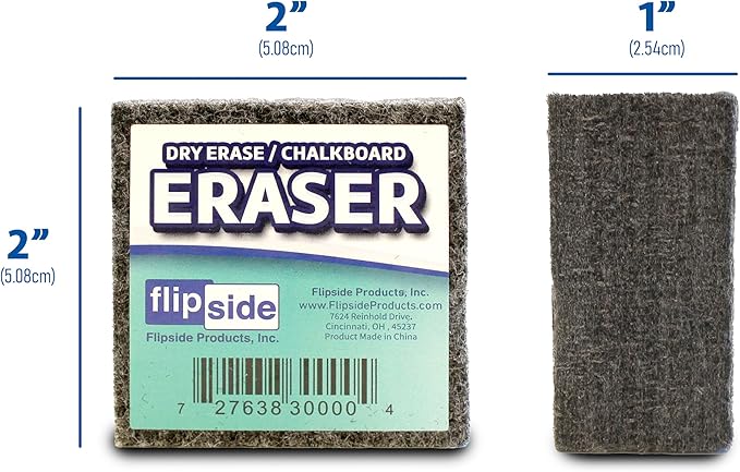 Flipside Products Rectangular Dry Erase Answer Paddle w/Dry Erase Markers and Erasers, 36 Pieces, Auction, Handheld Whiteboard, Handle Response Board, Classroom Dry Erase, Set of 12