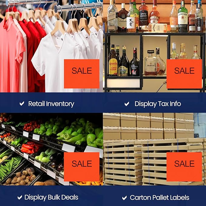 Perco Sale Pricing Labels for Monarch 1136 Price Gun – Case of 8 Sleeves, 112,000 Pricemarking Labels Value Pack