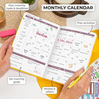 Clever Fox Planner 2nd Edition – Colorful Weekly & Monthly Goal Planner, Time Management & Productivity Organizer, Undated, A5 (Amber Yellow)