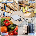 Shipping Scale, 440 lbs/0.35oz High Accurate Digital Postal Scale with Hold/Tare Function, Shipping Scale for Small Business, Packages, Luggage, Home Use, Battery & Charging Cable Include