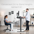 VIVO Electric 63 x 32 in Standing Desk, Memory Height Adjustment, 1B Series, White Top Gray Frame, DESK-KIT-1G1W