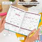 Clever Fox Planner 2nd Edition – Colorful Weekly & Monthly Goal Planner, Time Management & Productivity Organizer, Undated, A5 (Aquamarine)