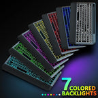 JOYACCESS Wireless Keyboard and Mouse Combo Backlit - Compact Quiet Keyboard with RGB Mouse, Rechargeable, Portable Cordless Keyboard Mouse Set for Mac, Windows, Laptop (Space Gray)