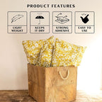 12x15.5 Poly Mailer Envelopes 100 Pcs Large-Sized Colored Designer Shipping Bags For Clothing Cute Mailers Unpadded Self-Sealing Packaging Recyclable Eco-Friendly (Yellow Floral) Mini Wander