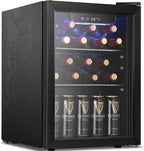 Antarctic Star Beverage Refrigerator Cooler 68 Can, Mini Fridge with Glass Door for Beer Drinks Wine,Freestanding Small Fridge with Electronic Temperature Control for Home and Bar,1.7 cu.ft