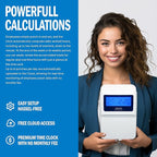 AMANO Calculating Time Clock with WiFi Connection to Free Cloud APP: View Employee Punch Times Remotely from Anywhere, Anytime (MJR-PLUSEZ)