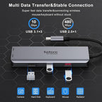 Docking Station for MacBook Pro/MacBook Air M1 2020 2019 2018 13" 15" 16", USB C Docking Station Dual Monitor, USB C Hub with 3 * 10Gbps USB Port, 100W PD Charging