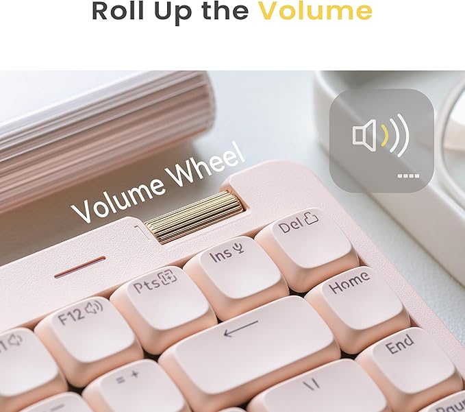 Flow Lite 100 Keys Low Profile Mechanical Keyboard, Swappable Rechargeable Wireless Keyboard with 2.4G Receiver, Bluetooth and Wired Connection for Windows, Mac/Specter Linear Switches (Off-White)