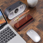 Pen Holder Desk Organizers and Accessories Desk Decor ，Exquisite Wooden Pen Holder ，with a Cool Pen and Two Refills for Office and Home (Style A)