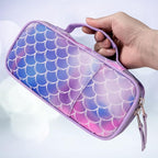 Choco Mocha Mermaid Pencil Case for Girls, Soft Pencil Case Kids Pencils Pouch for Kindergarten Girls,Purple