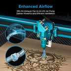 OMTech 90W CO2 Laser Engraver, 28"x20" Laser Engraving Machine with Autofocus 2 Way Pass-Throughs Built-in Air Assist, Commercial Laser Cutting Etching Machine for Wood Glass Acrylic Leather More