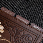 UPAFEXXI-Laminated Bible Tabs for Women and Men (Gold Foil Embossed Lettering) Reposition Large Print tabs, Easy to Read and Apply, 80 Bible Chapters Labels for Easy Navigation(Brown)