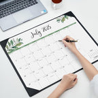 Large Desk Calendar 2025-2026 with Desktop Mat, Cabbrix Desk Pad Calendar 22 x 17 Inch Covering July 2025 to June 2026, Desk Blotter Calendar 2025 for Home School and Office