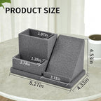 Multi-Function Pen/Pencil Holder-Linen Leathe Excellent Cell Phone Touch Screen Solution Holde-Business Card Holder/Sticky Note Tray,Desk Organizer for Office Supplies,Desktop Caddy,Grey