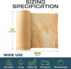 HexaFil Mini - Honeycomb Packing Paper, Eco-Friendly, Sustainable Filler for Shipping & Moving, Cushioned Packing Material in Dispenser Box, Alternative to Bubble Wrap - Natural, 12" x 850'
