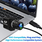 USB Camera 4K 12 Megapixels USB Webcam 1080P 120fps High Speed Golf Swing Cam with 3X Manual Optical Zoom Lens Close up PC Computer Plug and Play for Live Streaming Industrial Project Meeting