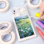 White Masking Tape 8 Rolls, 0.7 Inch x 20 Yards, Premium Quality, Multi-Purpose, Painters Tape for Home, Office & DIY Projects