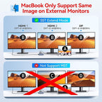 Docking Station VVB USB C Adapter,9 in 1 Triple Display USB C Hub Multiport Adapter Dongle with 2 HDMI 4K+DisplayPort+3 USB+100W PD+SD/TF Card Reader for Dell/HP/Lenovo Laptop Type C Laptops