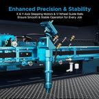 OMTech 60W CO2 Laser Engraver, 28"x20" Laser Engraving Machine with Autofocus 2 Way Pass-Throughs Built-in Air Assist, Commercial Laser Cutting Etching Machine for Wood Glass Acrylic Leather More