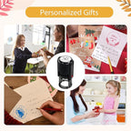 Customized Stamp Self Inking with Personalized Logo&Text Reusable Business Stamp for Book Lovers Teachers Librarians Ideal Gift for Birthday Holidays