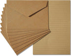 Tuhangcc Stationery Writing Paper and Envelopes Set with Jute Rope 4 X 6 for Writing Letter, (20 Best Paper with 10 Heavyweight envelopes),by Better Gift Office Products(Brown)