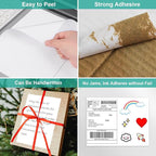 MFLABEL Half Sheet Shipping Labels 8.5x11 Inch - No Cut Needed! Self-Adhesive 8.5"x5.5" Labels for Laser/Inkjet (2000 Sheets = 4000 Labels) + Free 192 Fragile Stickers - FBA, UPS, FedEx