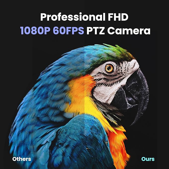 AI Auto Tracking PTZ Camera 3G-SDI/USB3.0/HDMI/LAN IP PoE Live Streaming 20X Optical and 8X Digital Zoom Camera 1080P 60FPS for Church Services Worship Education Events vMix OBS YouTube