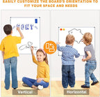 H-Qprobd White Board Dry Erase Whiteboard for Wall 24x18 (3pcs) Magnetic Boards for Office Classroom & Home, Small Wall Whiteboard Including 6 Markers, 10 Magnets, 2 Erasers & 15 Adhesive Hooks