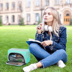 XQXA Pencil Pouch Large Capacity Pencil Case Organizer, Multifunctional Pencil Pouch with 3 Compartmens, Big pencil bags with zipper Office Travel Men Women (01-Mint Green)