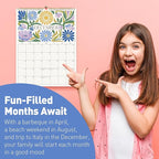 S&O Desert Garden Wall Calendar from July 2025-Dec 2026 - Tear-Off Monthly Calendar - 18 Month Academic Wall Planner - Hanging Organizer to Track Anniversaries & Appointments - 13.5"x10.5”in