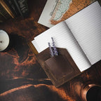 Refillable Leather Journal | Premium Lined A5 Notebook Cover | 200 Ruled Writing Pages | Card Holder Slot | Leather Bound Journals for Men & Women, Best Gift Travel Diary, Cool Planner