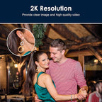 Angetube Webcam, 2K Streaming Webcam with Ring Light, HDR Laptop Camera with Remote, Dual Stereo Microphone and Privacy Cover, Auto Focus 5X Zoom in, Computer Camera for Zoom/Skype/Teams/Webex