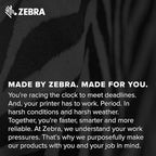 Zebra 3 x 3 in Direct Thermal Paper Labels Z-Perform 2000D Permanent Adhesive Shipping Labels 1 in Core 6 rolls 10031638SP