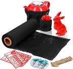 Black Honeycomb Packing Paper for Moving Breakables, 15 Inch x 100 Feet. Fragile Shipping Supplies. Perforated Packing Materials for Fragile Items. Moving Paper Wrap. Eco Friendly Packaging