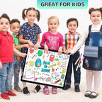 Monthly Calendar Whiteboard, 24"x18" Dry Erase Cork Board Combination for Wall, Magnetic Dry Erase Board, Double-Sided White Board, Portable Board for Office, Kitchen, Planning, Memo, School, Home