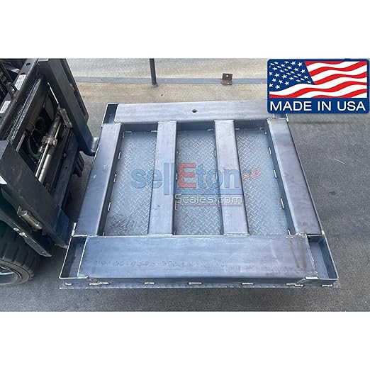 Industrial Floor Scale with Indicator, Accurate Digital 48" x 48" (4’x4’) Pallet Scales for Warehouse or Shipping Weighing NTEP Certified (Legal for Trade) (2500 lbs x 0.5 lb)