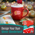 JOYEZA Premium Printable Vinyl Clear Sticker Paper for Inkjet Printer - 25 Sheets Translucent Waterproof, Dries Quickly Vivid Colors, Holds Ink Well - Inkjet & Laser Printer