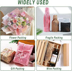 Honeycomb Packing Paper, 12" x 100' Packing Paper Substitute Alternative for Bubble Cushioning Wrap for Moving Shipping Packaging Mailing, Recyclable Moving Supplies Bubble Packing Wrap Roll-Pink