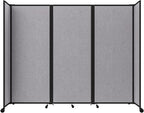 Versare Room Divider 360 Portable Wall Partition | Folding Panels | Large Freestanding Divider | Locking Wheels | Temporary Room Separator