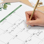 Large Desk Calendar 2025-2026 with Desktop Mat, Cabbrix Desk Pad Calendar 22 x 17 Inch Runs From July 2025 to December 2026 for Home Office and School, Leaf