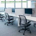 PATIKIL Desk Divider, 2 Set 24 x 24 Inch Acoustic Freestanding Desk Divider Desk Privacy Panel with 4 Pcs Support Feet for Library Office Workstation, Green