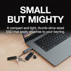 Seagate Ultra Compact 2TB, Portable SSD, 1000MB/s, USB-C, USB 3.2 Gen2, IP54 Water Dust and 3m Drop Resistant, Windows/Mac/iPhone/iPad/Android Phone/Tablet/PS4/PS5/Xbox Compatibility (STMX2000400)