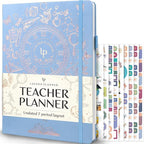 Legend Teacher Planner – Undated Lesson Plan Book for Teachers with Weekly & Monthly Calendars - Classroom Organization & School Year Planner – 8.5”x11.5” Hardcover (Periwinkle)