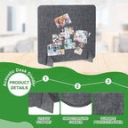 PATIKIL Desk Divider, 2 Set 24 x 24 Inch Acoustic Freestanding Desk Divider Desk Privacy Panel with 4 Pcs Support Feet for Library Office Workstation, Dark Grey