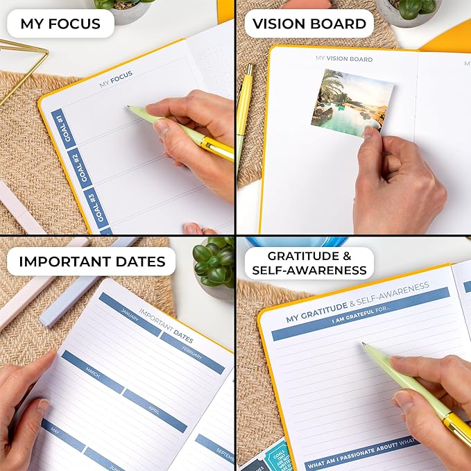 Clever Fox Planner 2nd Edition – Colorful Weekly & Monthly Goal Planner, Time Management & Productivity Organizer, Undated, A5 (Amber Yellow)